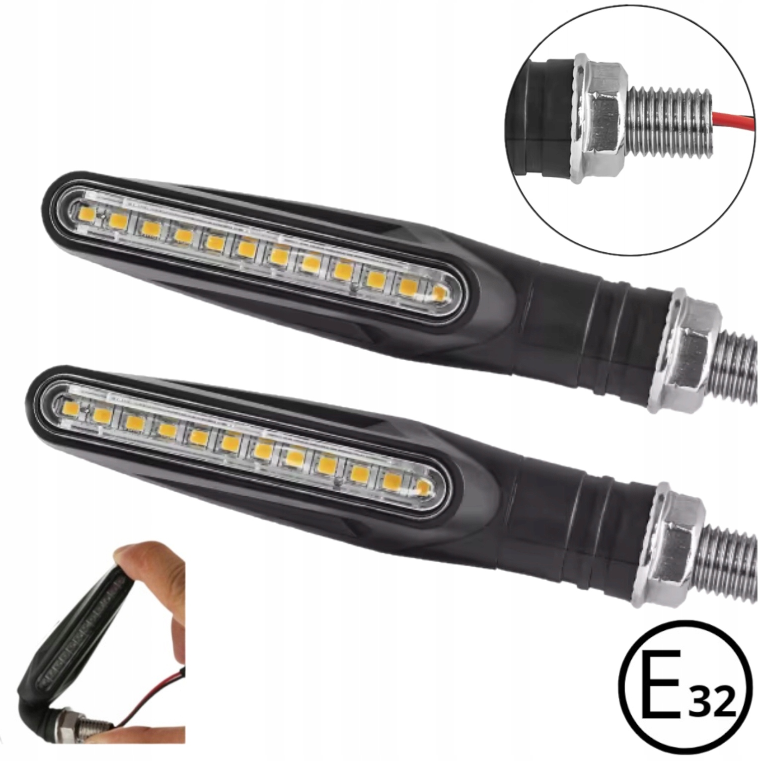 2x Kierunkowskaz Kierunkowskazy Slim 12x Led 12V Homologacja