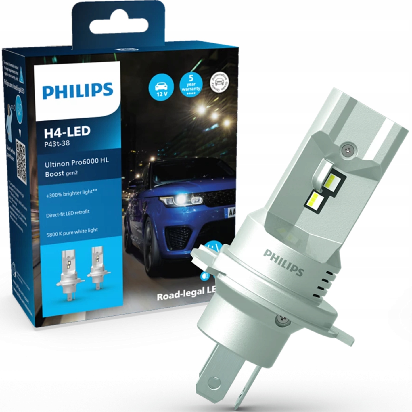 Philips Led žárovky Ultinon Pro6000 Boost Hl H4