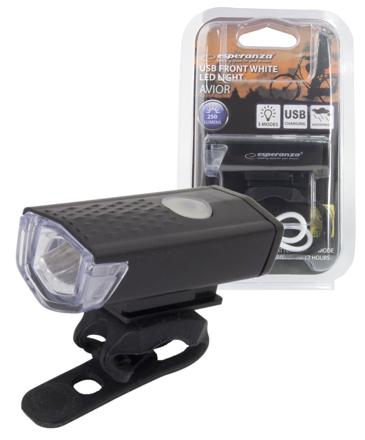 

Lampka Rowerowa Led Na Przód Roweru Ładowanie Usb