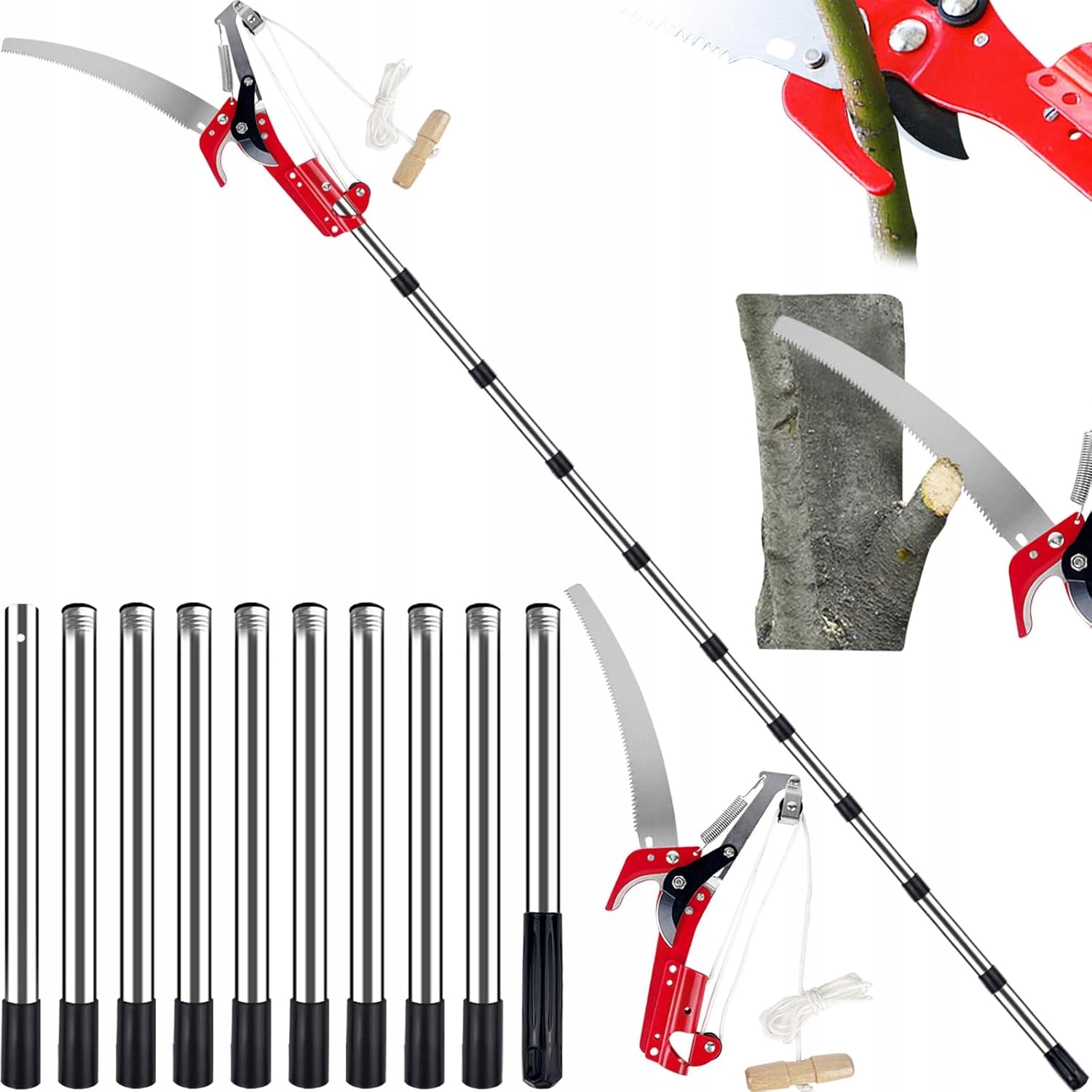 Teleskopické Nůžky Na Větvě S Pilou 82–448 CM Ocel SK5