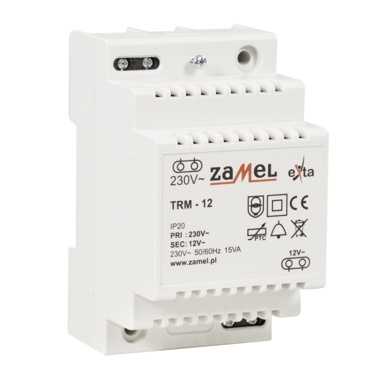 Transformator ZAMEL EXTA 230/12V AC 15VA TRM-12 EAN (GTIN) 5903669024989