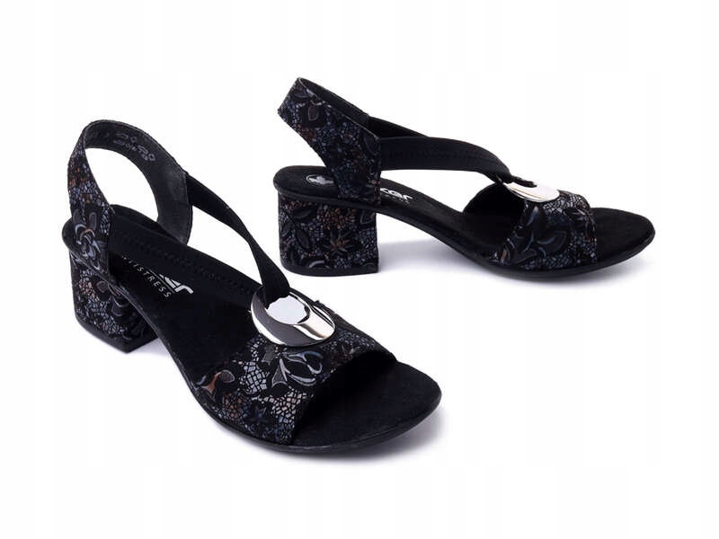 Rieker sandały damskie Rieker 64683-91 klocek rozmiar 41