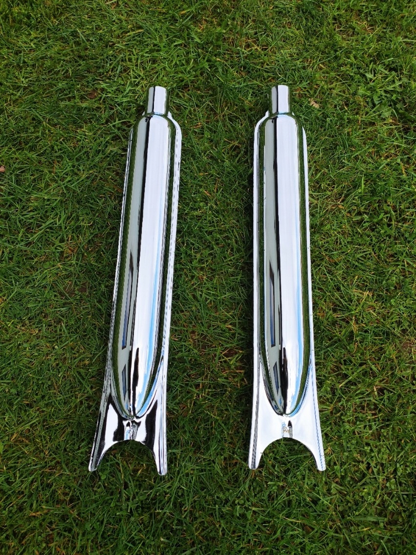 TŁUMIK RYBKA WYDECH CHROM M-72 K-750 URAL DNIEPR