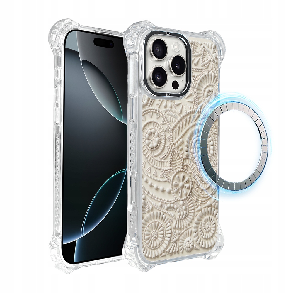 Pouzdro iPhone 16 Pro Ibizu DropGuard Ultra s MagSafe, Ornament