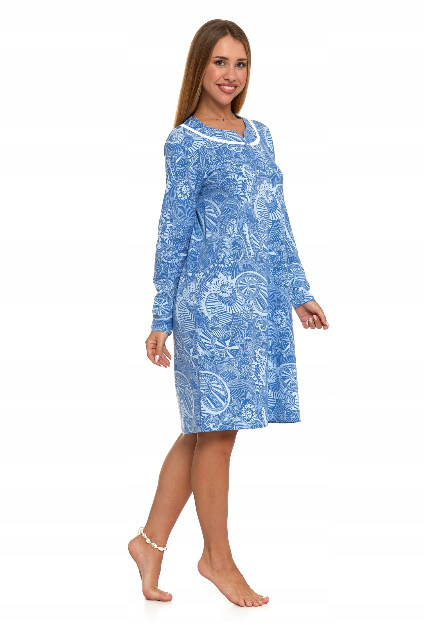 Moraj Lekka rozpinana Koszula Nocna 3500-004 S Materiał dominujący bawełna