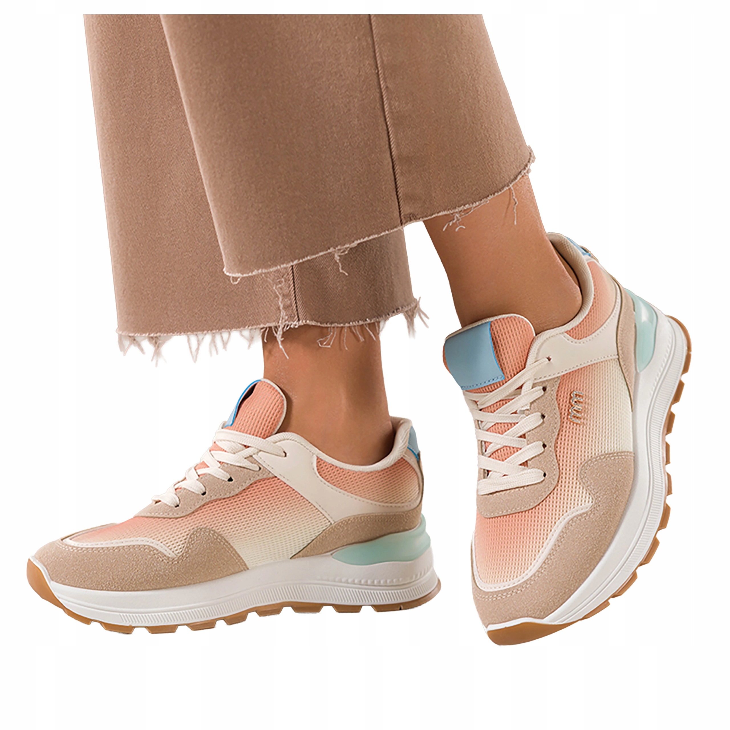 Sneakersy Vícebarevné Dámské Sportovní Platforma Šněrovací Ozdoba r 39