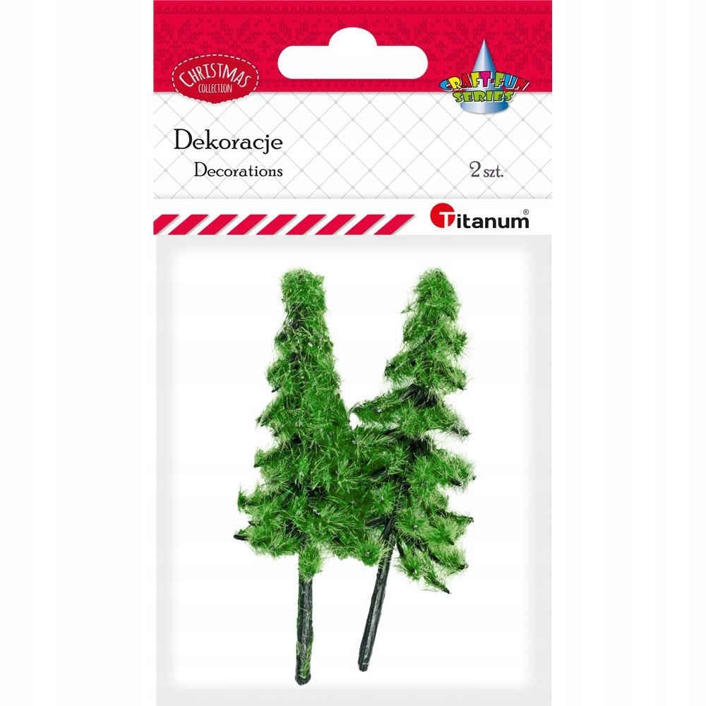 

Dekoracje świąteczne Choinki plastik 2 szt Titanum