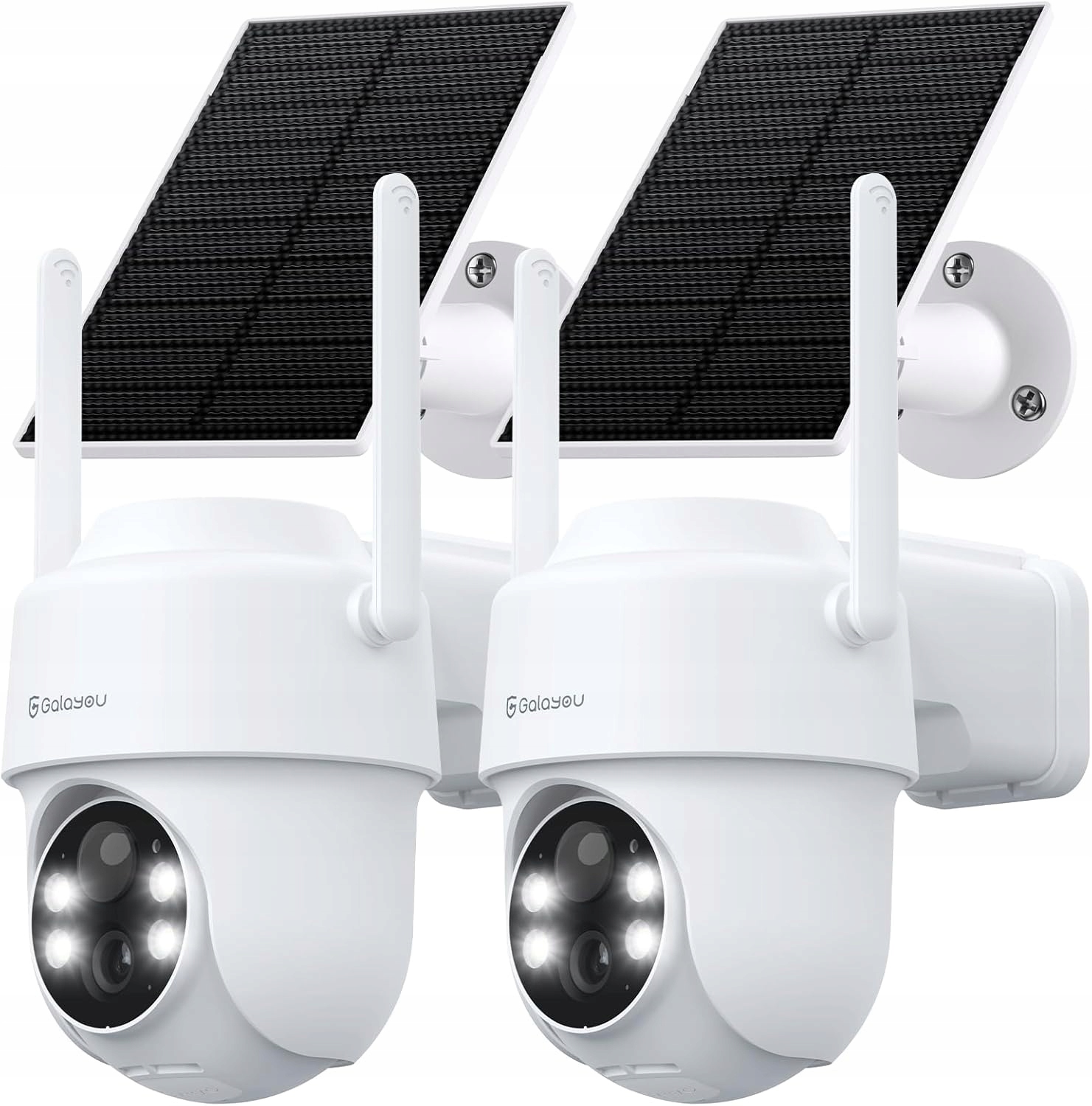 Solárna Kamera Galayou R1 3MP Sada 2KS Aplikácia Monitorovanie 360° Alexa