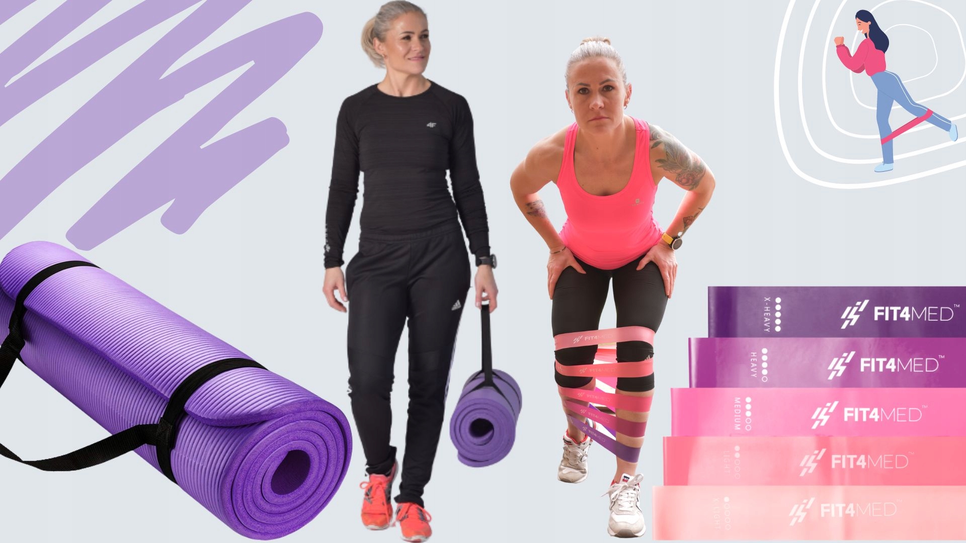 MATA DO ĆWICZEŃ FITNES GRUBA DUŻA ANTYPOŚLIZGOWA GUMY TAŚMY OPOROWE SOLIDNE EAN (GTIN) 5903738824915