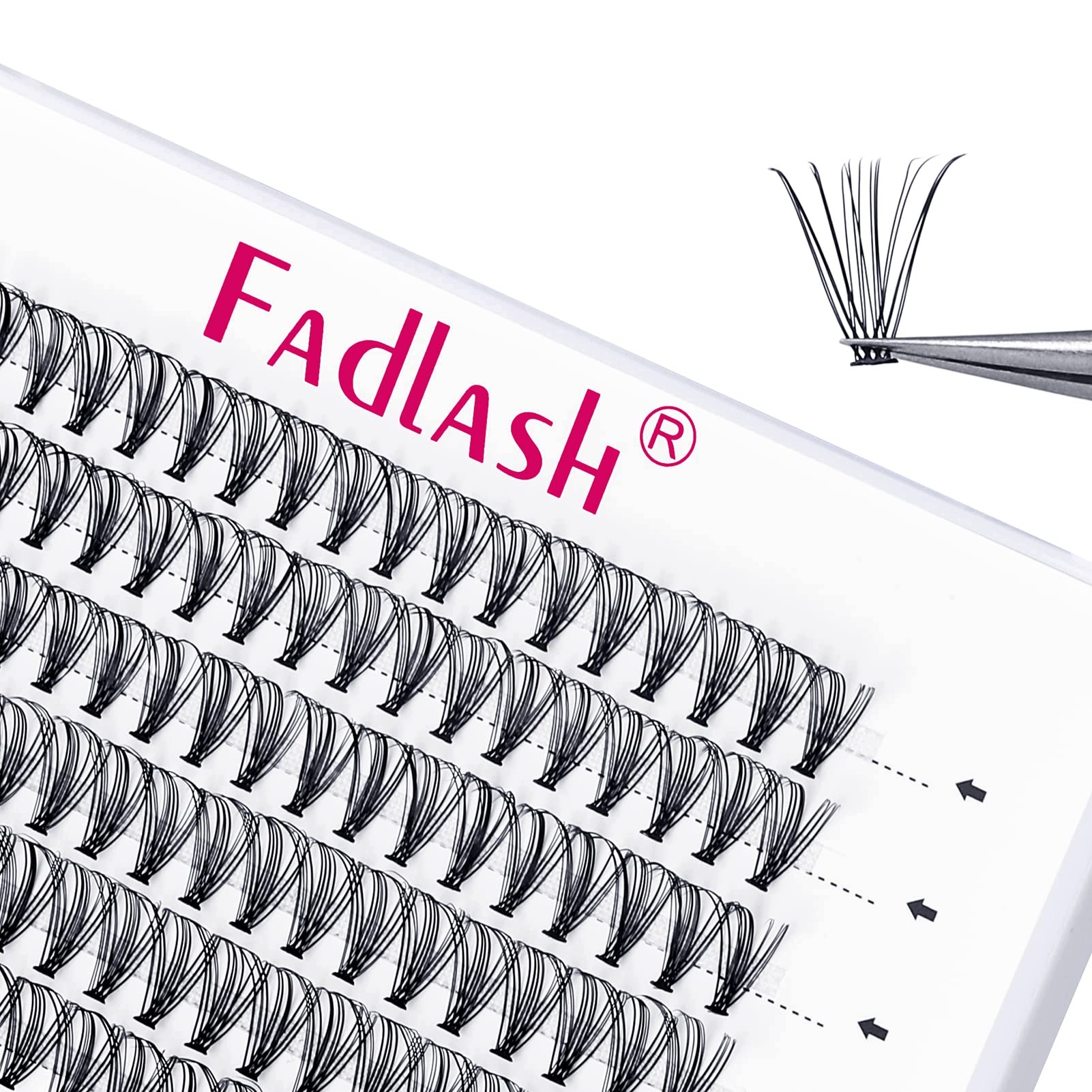 Pupínky umělých řas černé 20D 0.07C12 pro Diy aplikace Fadlash