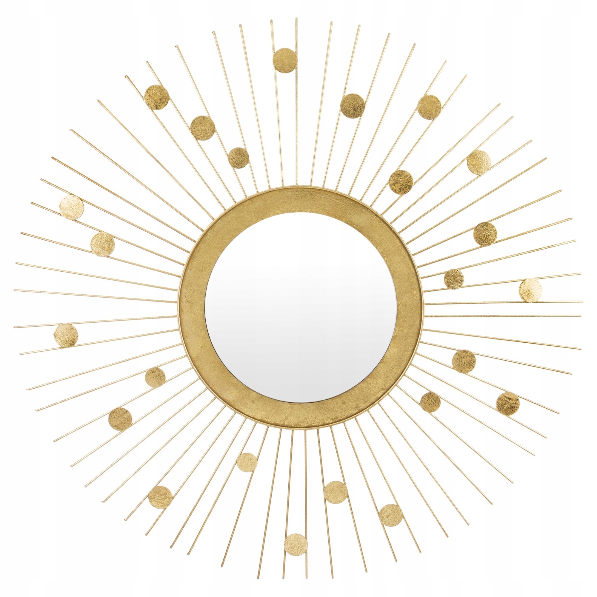 Dekoracja ścienna złota ażurowa lustro duże słońce Marka Domdekoracji