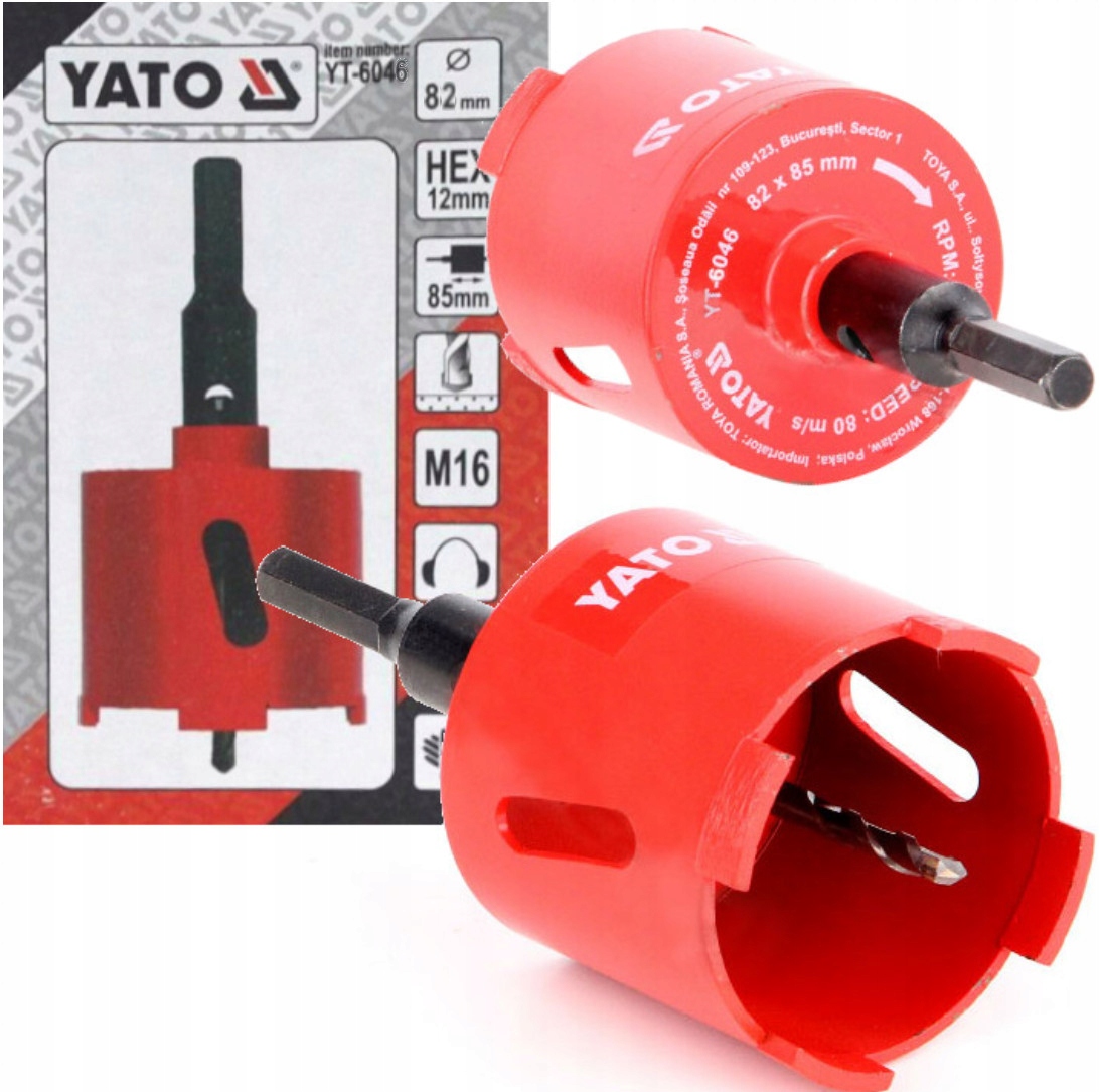 YATO WIERTŁO KORONOWE KORONA DIAMENTOWA KORONKA OTWORNICA 82mm