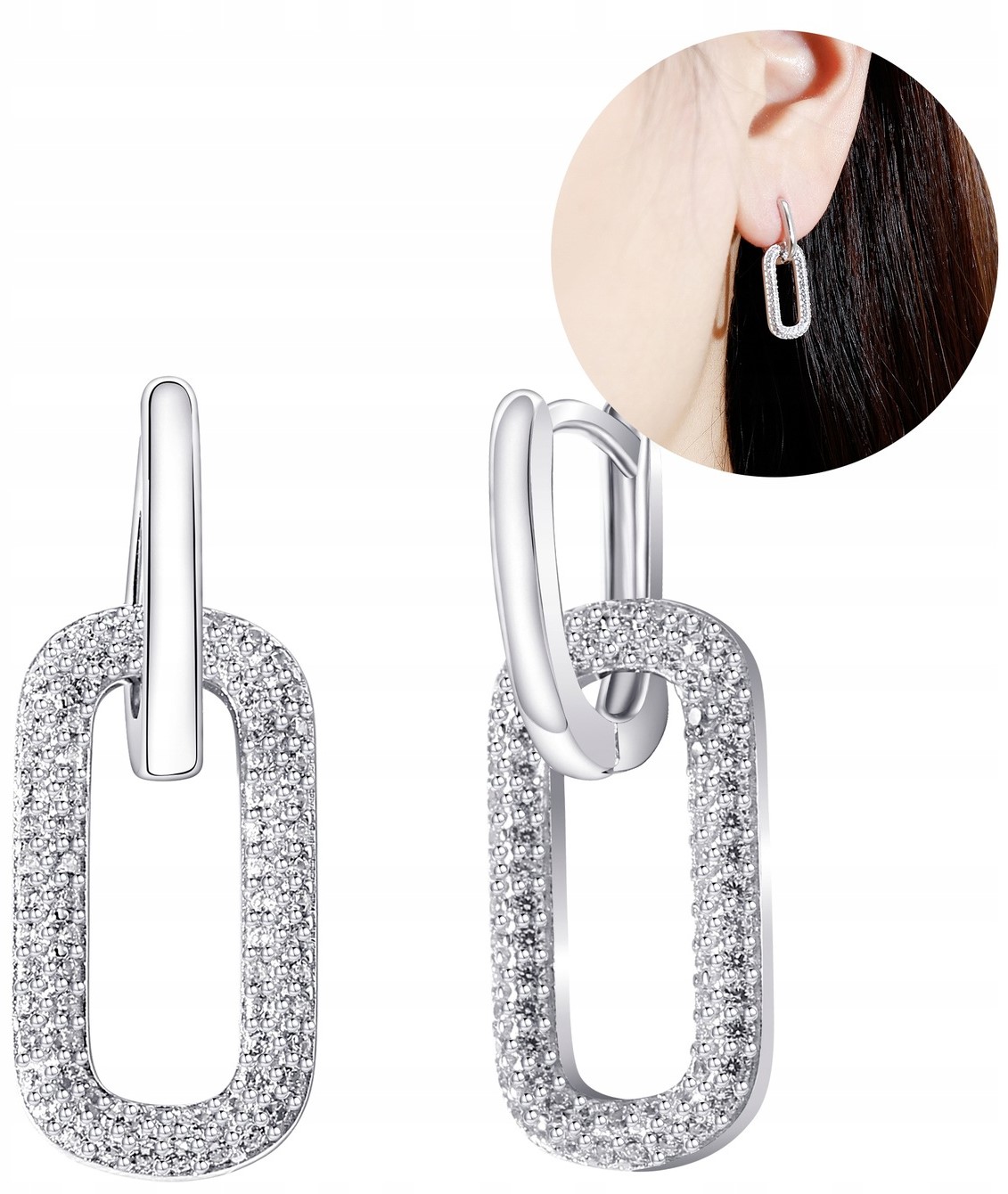 Anglické Stříbrné náušnice , dámské náušnice stříbro o ryzosti 925 , rhodiované