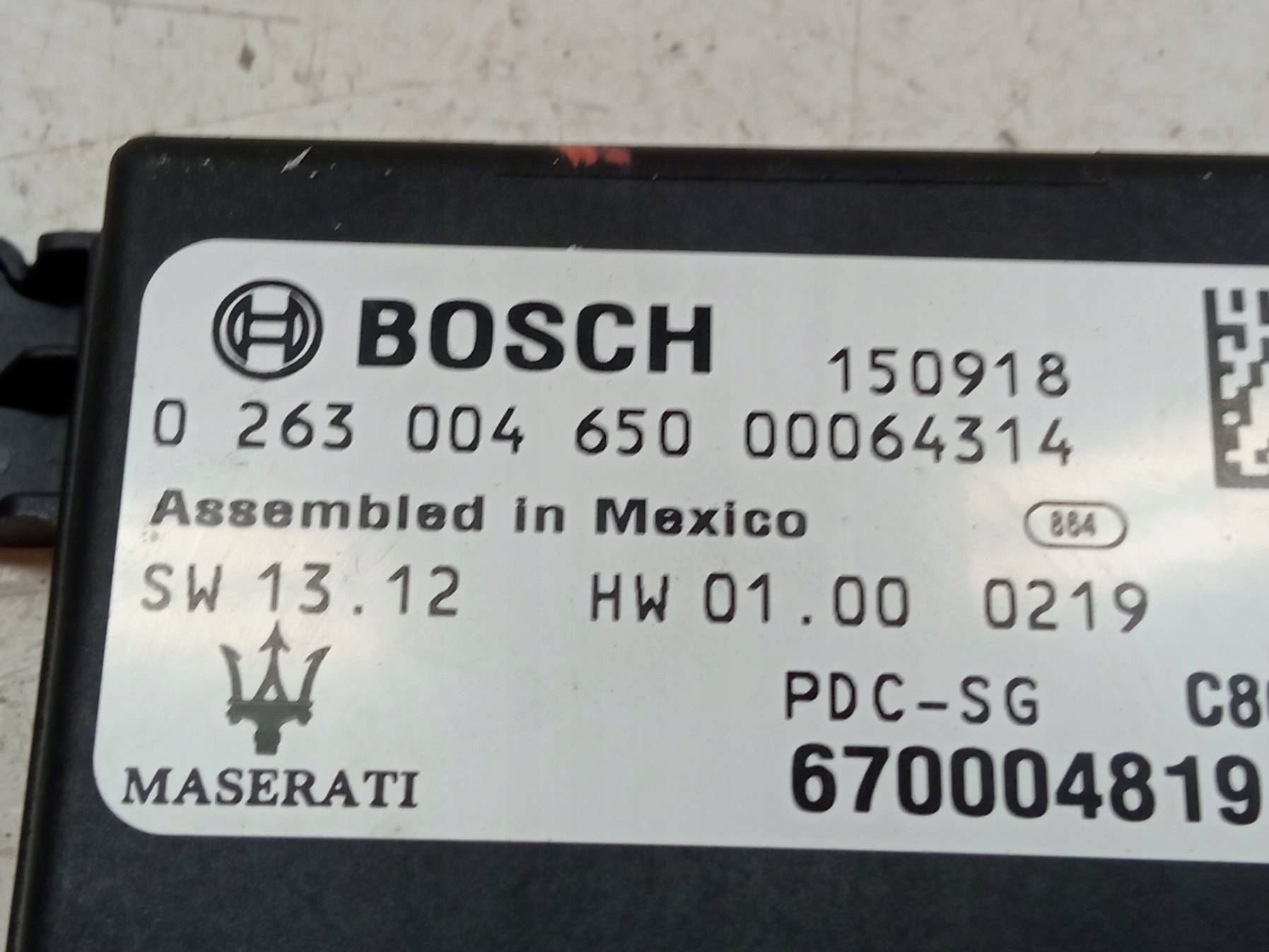 modulo PDC 0263004650 670004819 Maserati Ghibli III (2013-2024)