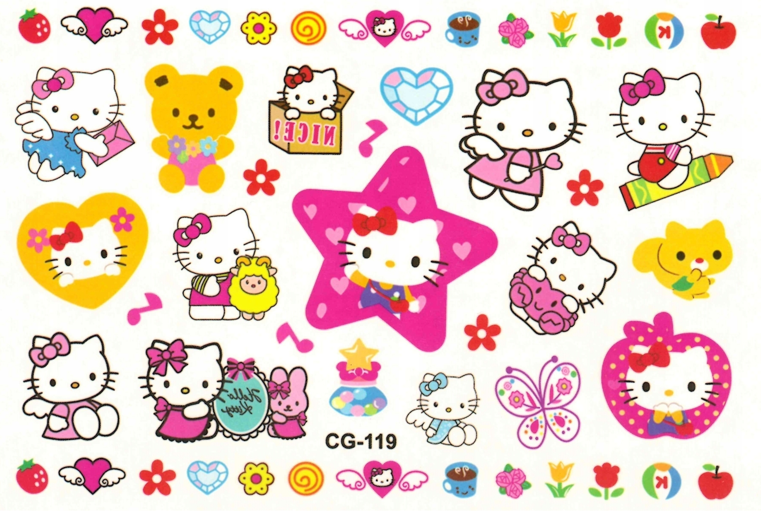 

Tatuaże zmywalne dla dzieci Hello Kitty CG119