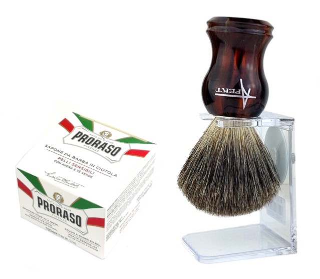 apekt PĘDZEL DO GOLENIA 100% BORSUK + MYDŁO GRATIS