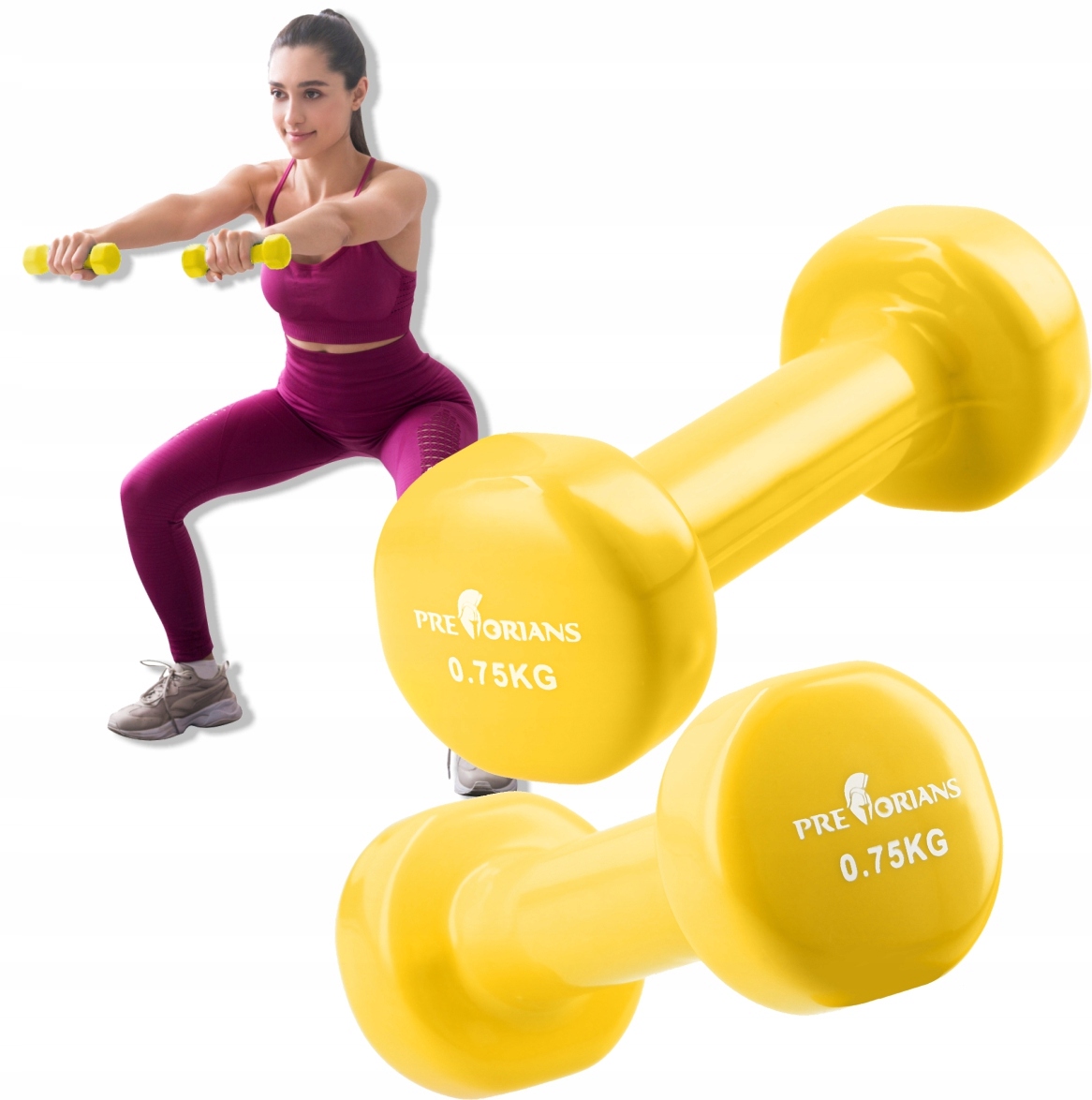 

Ciężarki żeliwne 2x0,75kg hantle do ćwiczeń w domu