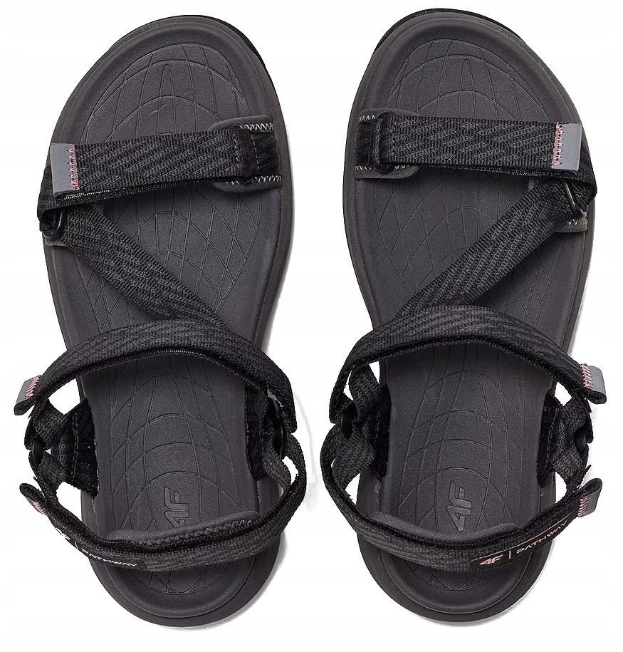 Dámské Sandály 4F Pathway Šedé Sportovní Na Suchý Zip F049 41