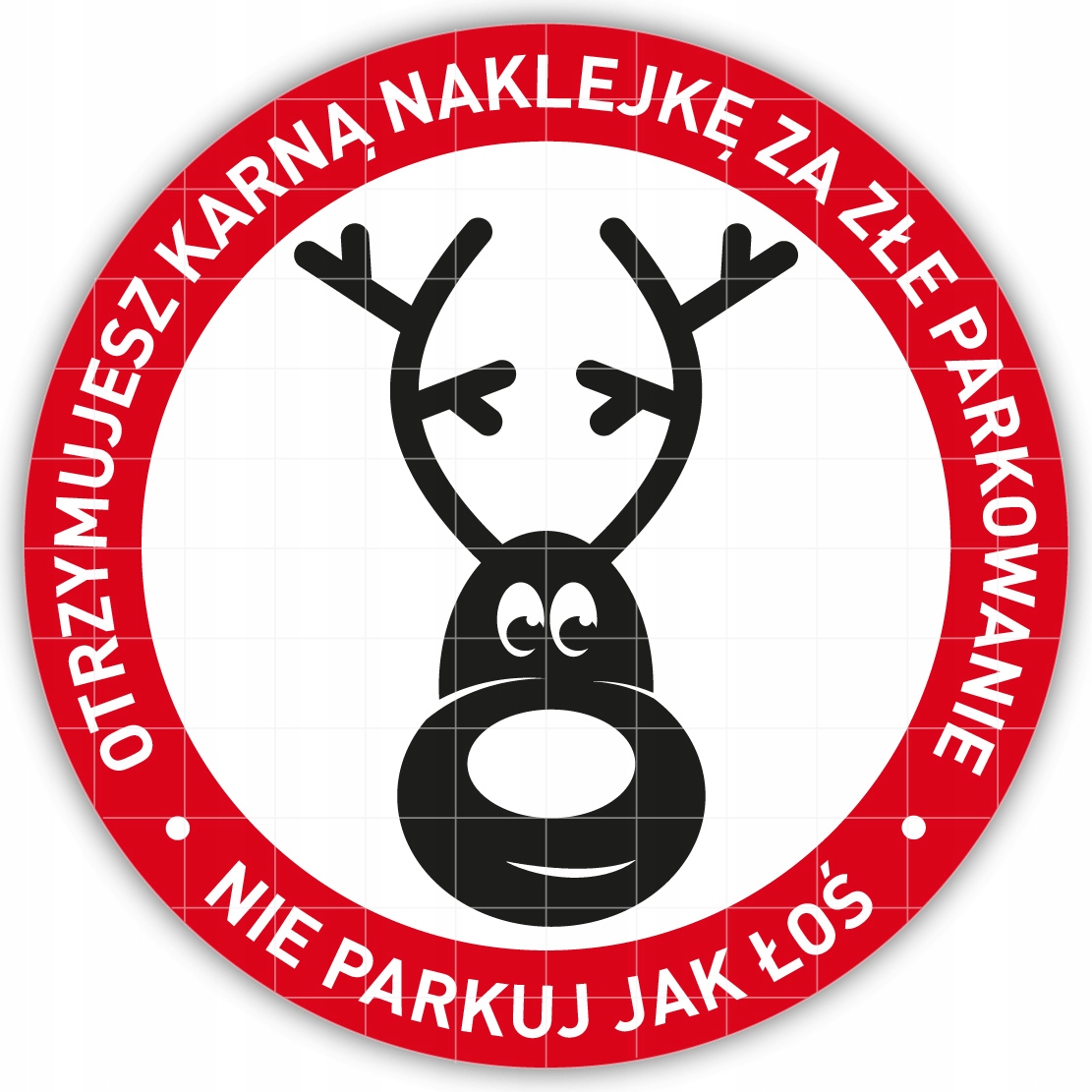 

Karne naklejki za złe parkowanie fi90mm na sztuki