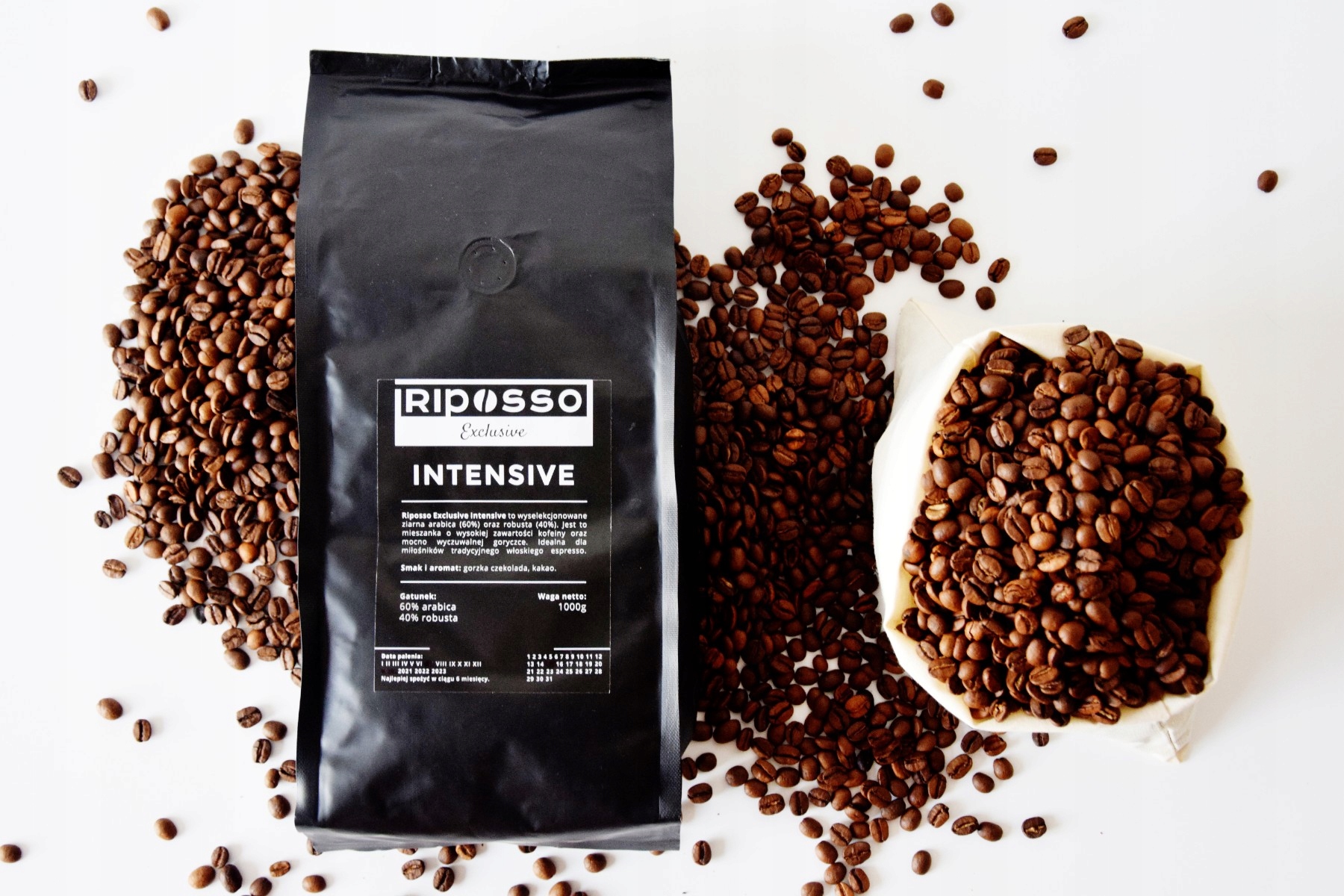 Levně Riposso Exclusive Intensive 1 kg – Čerstvě Pražená