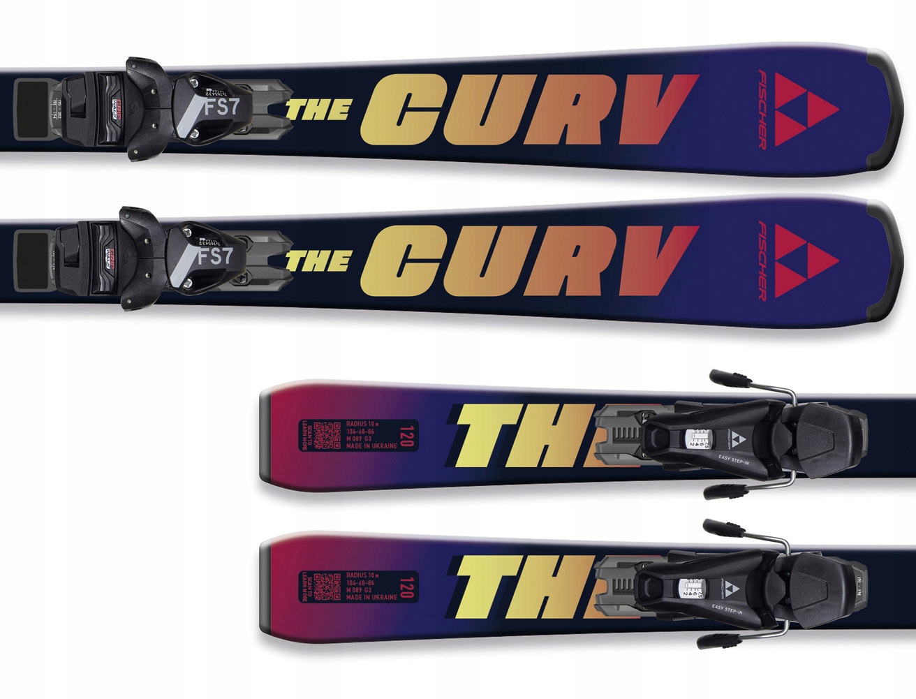 Fischer 2025 Narty Dla Dzieci juniorskie The Curv Jr Jrs FS7 A20924 140cm