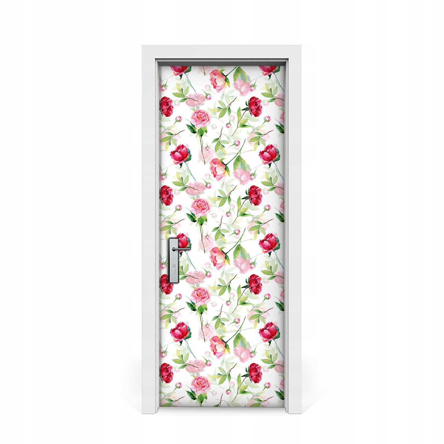 

Naklejka na drzwi okleina Czerwone kwiaty 75x205