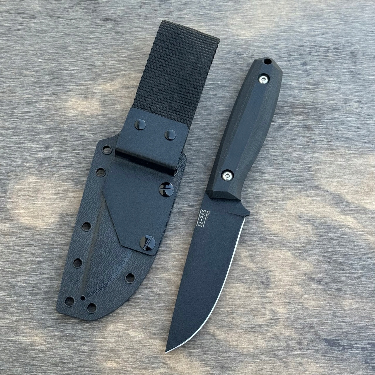 Nůž Za-pas Knives Be² černé ostří 1.4116S černé G10 pouzdro