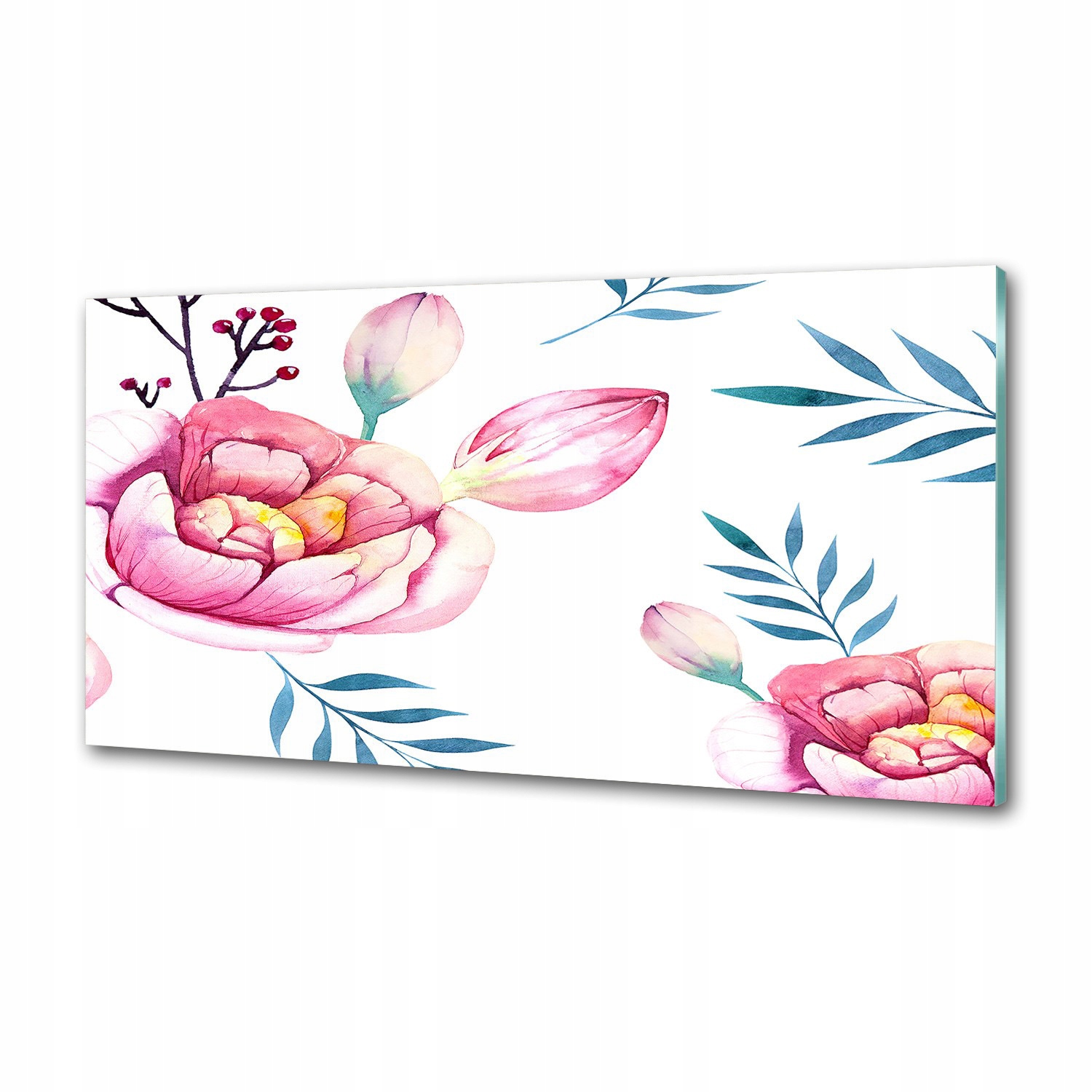 Panel do kuchyne Kvetinový vzor 120 x 60 cm Lepidlo
