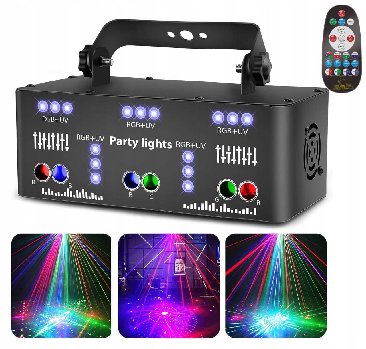 Disco Laser 21 Očí Rgb Dálkové Ovládání Nástěnné Efekty Párty