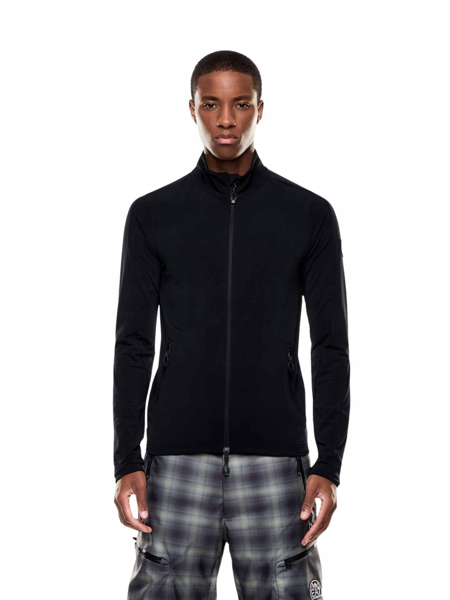 Pánská mikina EA7 Emporio Armani Kitzbühel Powerstretch Full Zip Black M