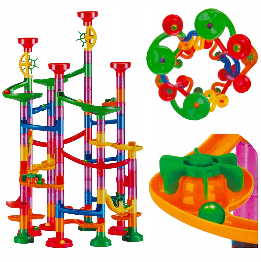 

Duży Tor Kulkowy 109 Elementów Kulodrom Kulki