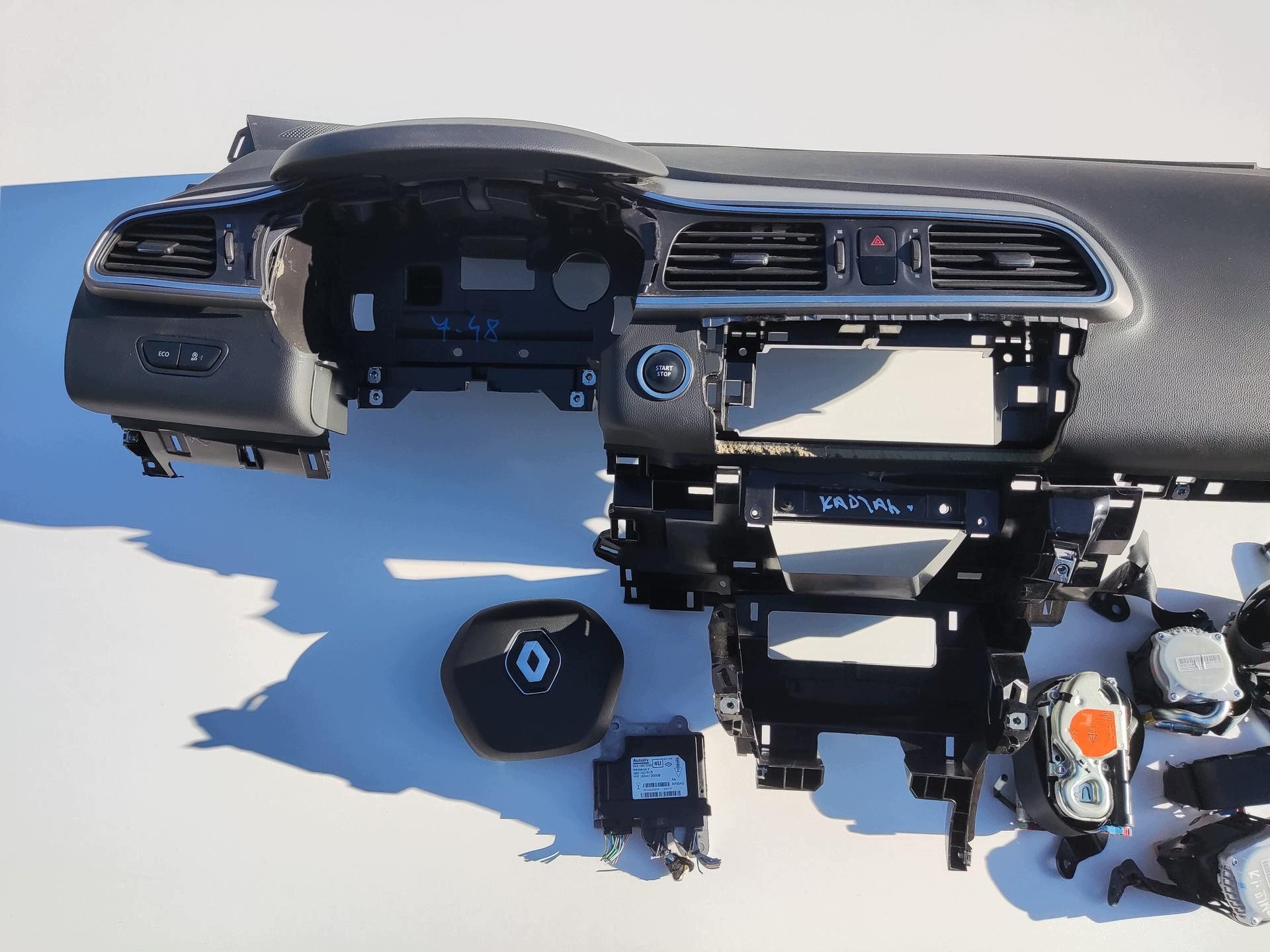 panneau d'instruments console airbag airbag courroies de tension SENSOR RENAULT KADJAR 2015-2018