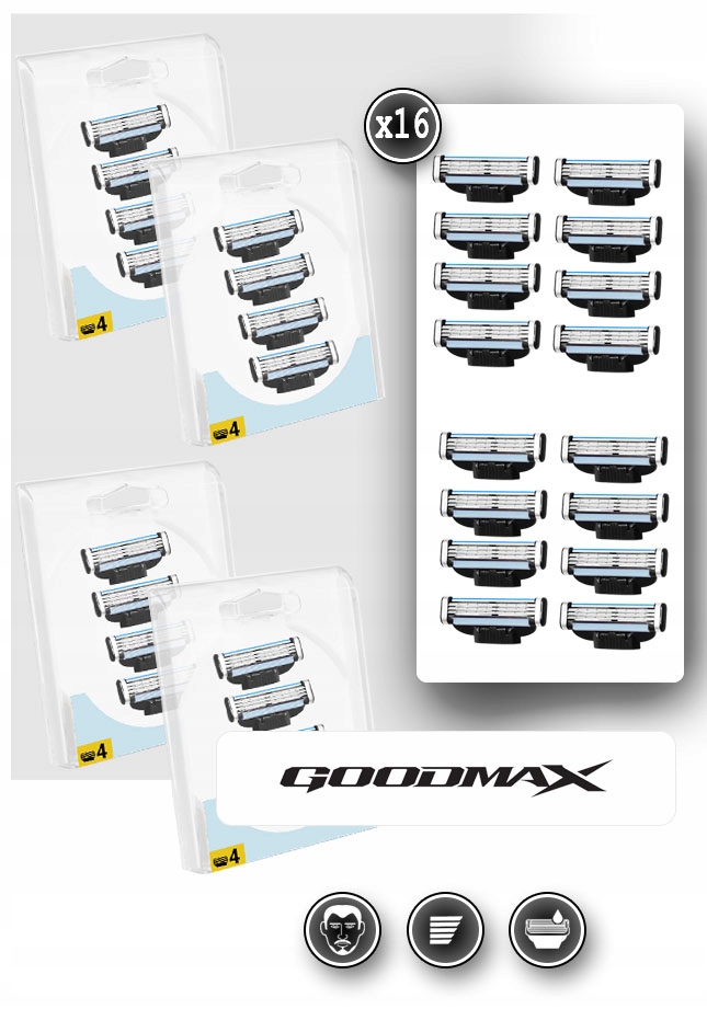 16x OSTRZA NOŻE WKŁADY DO MACH 3 ZAMIENNIK Marka inna marka