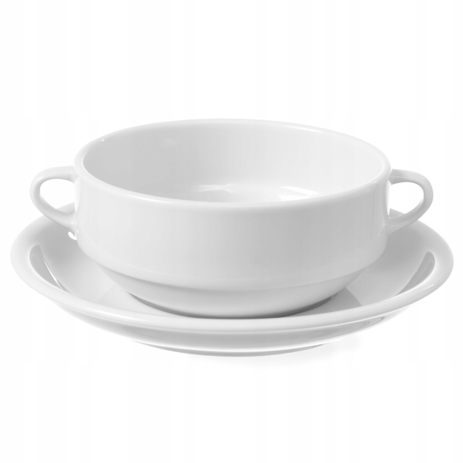 Biely porcelánový vývar Optima 380 ml, sada 12ks Hendi 770924