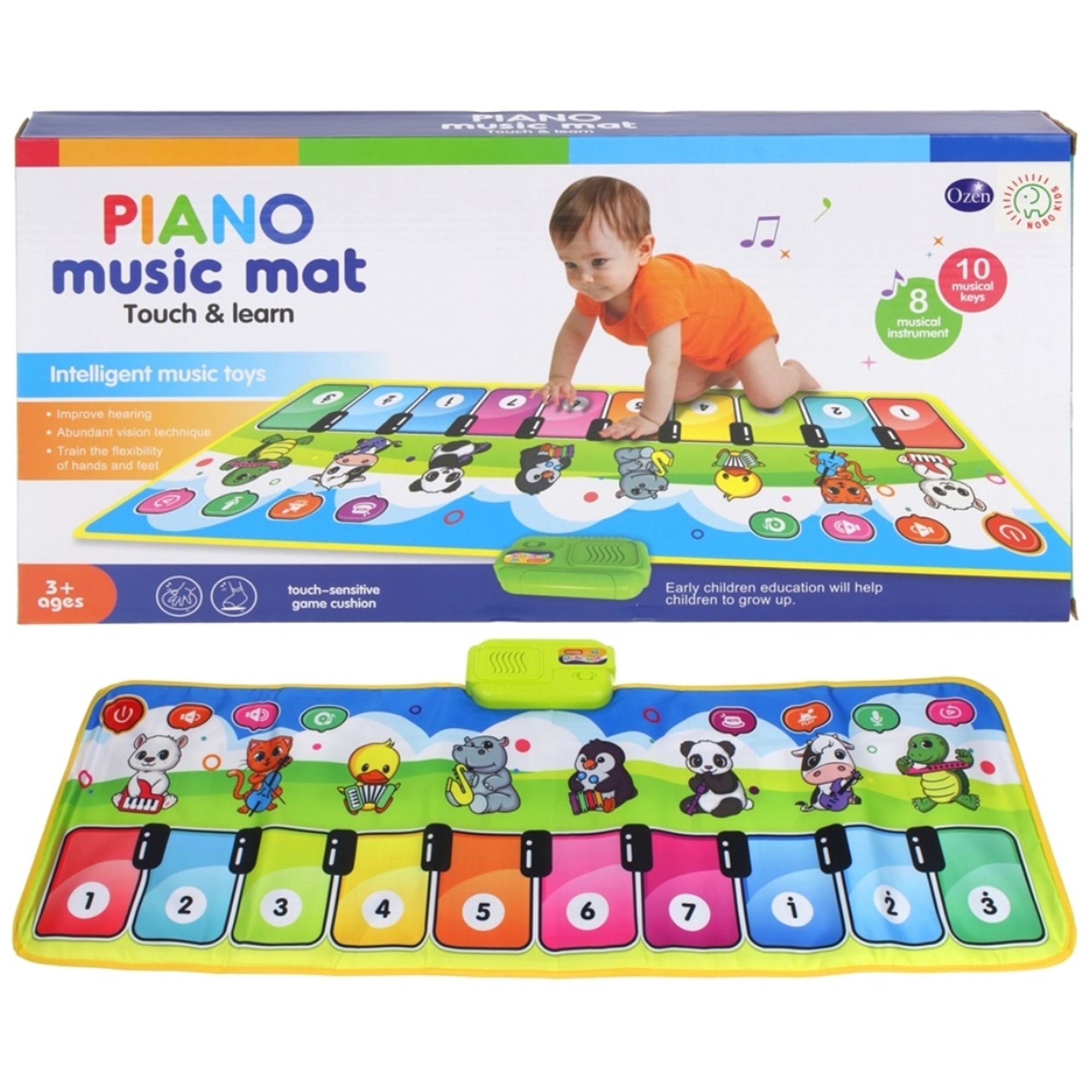 

Mata Muzyczna Do Tańczenia Pianino Zwierzęta 110CM