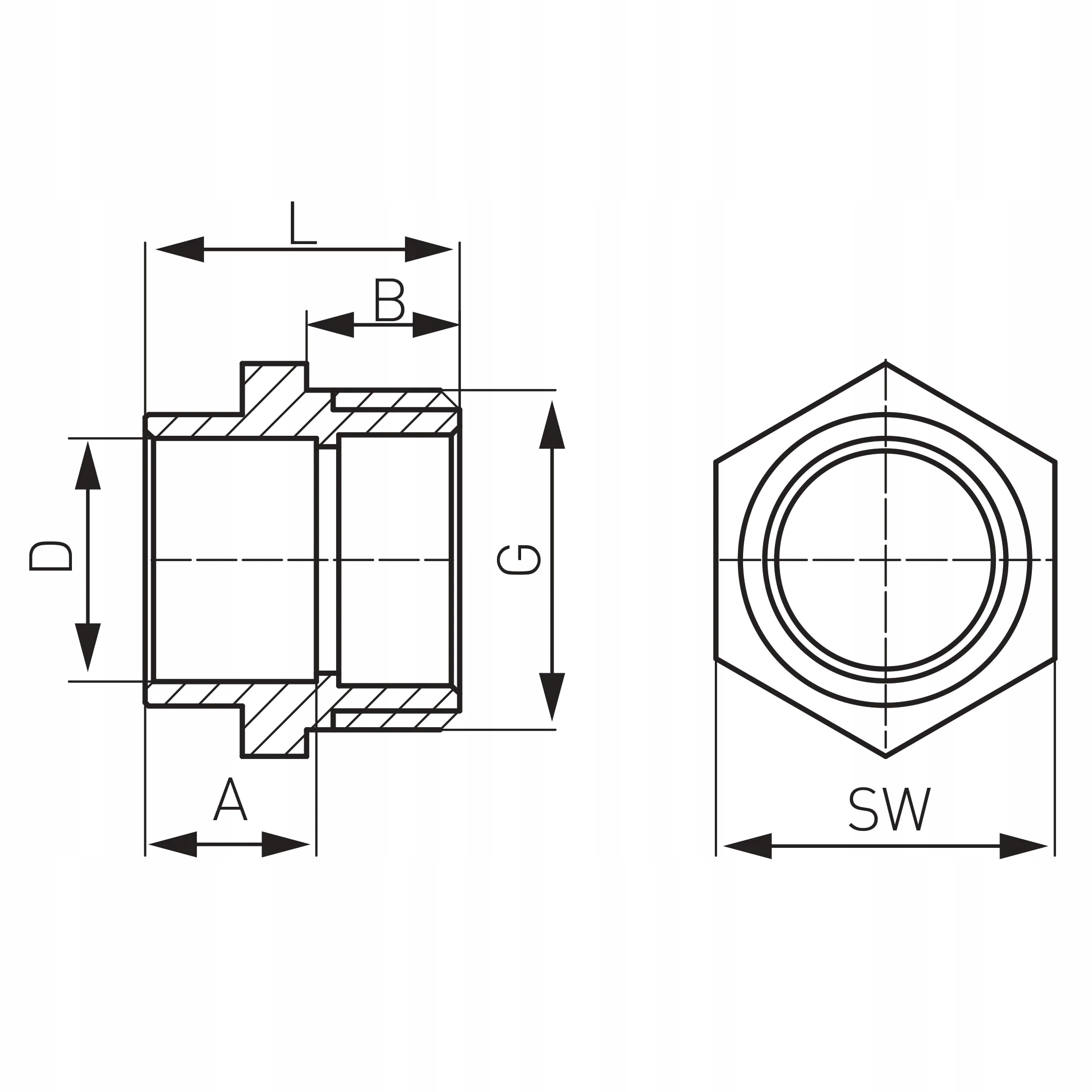 Nypel przejściowy LW 18 x 1/2" 4243-1801 Typ rura miedziana