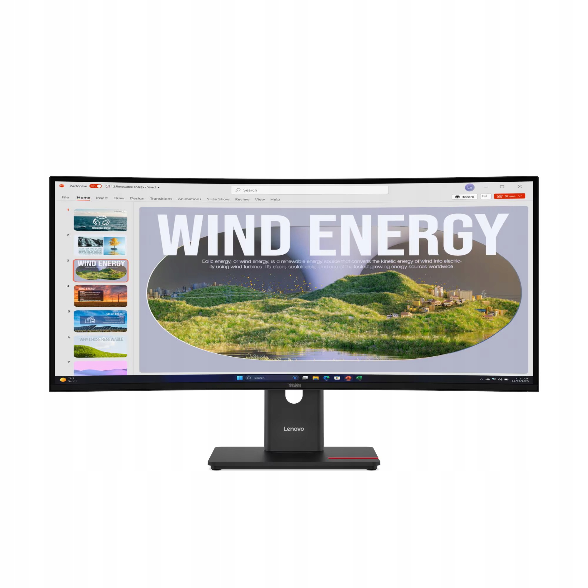 Led Monitor Lenovo T34WD-40 34" 3440 x 1440 px Va