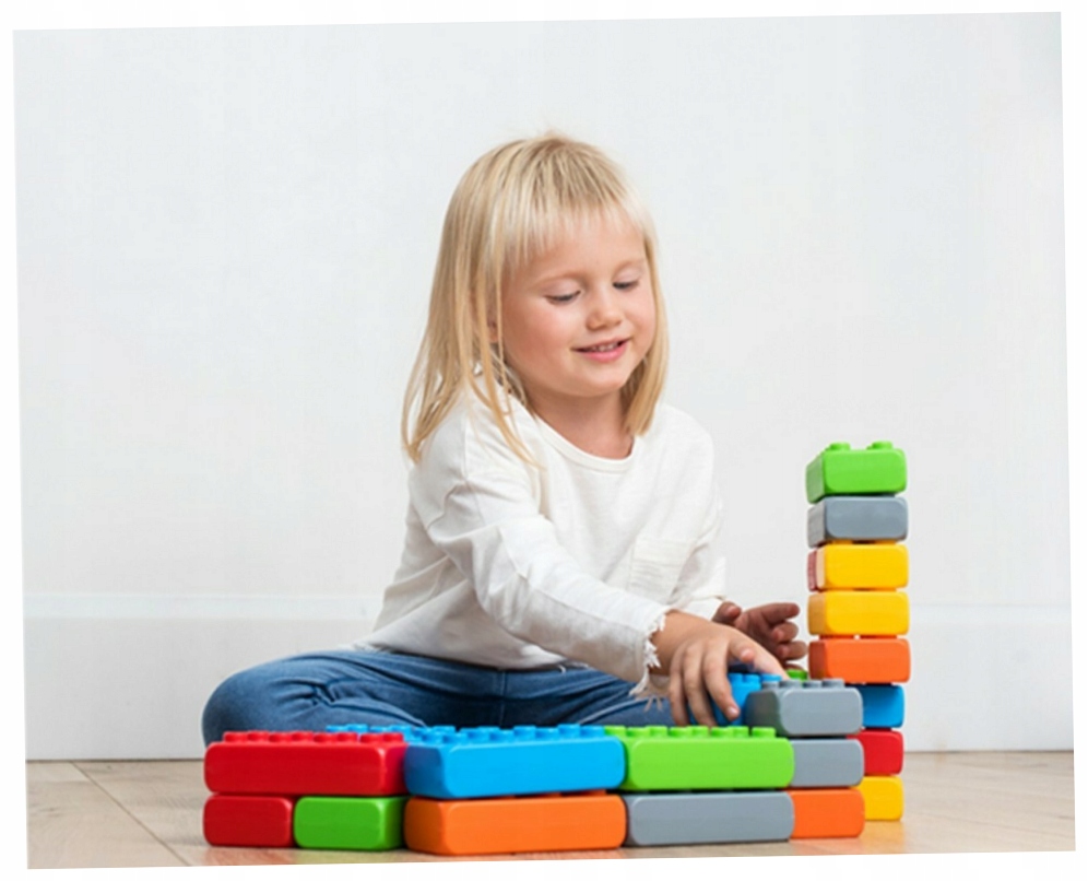 Klocki budowlane "cegły junior" Marioinex, 110 elementów