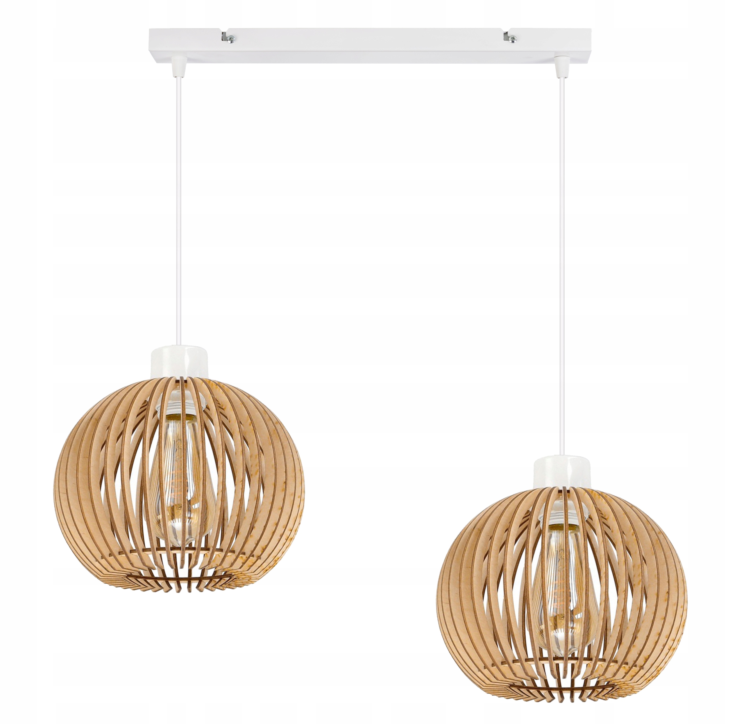 

Lampa wisząca żyrandol zwis sufit klosz drewno 2