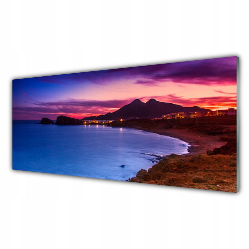 

Obraz nowoczesny 125x50 Morze Plaża Góry Krajobraz