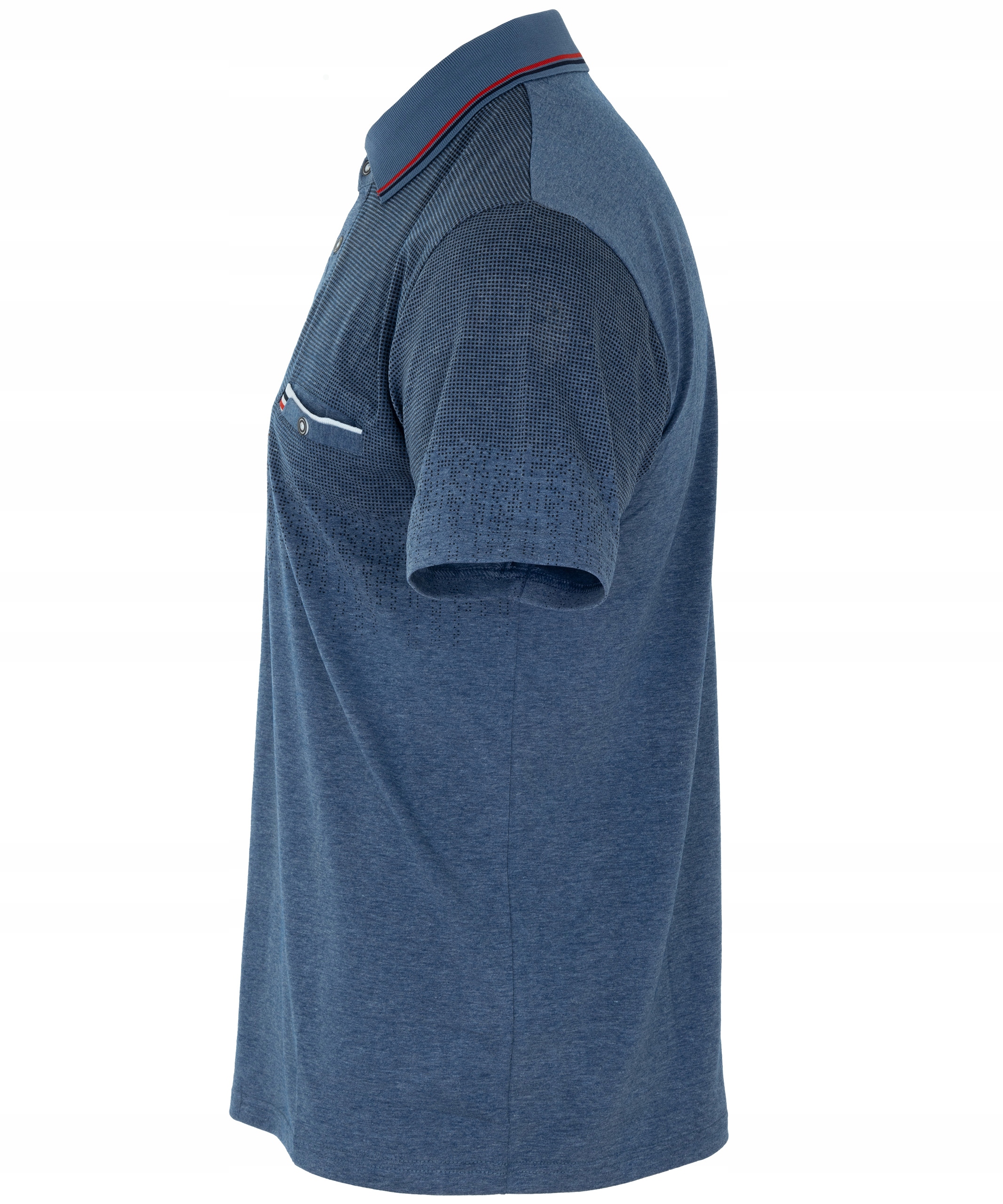 KOSZULKA męska POLO NIEBIESKA z kieszonką rozmiar XXL Wzór dominujący bez wzoru