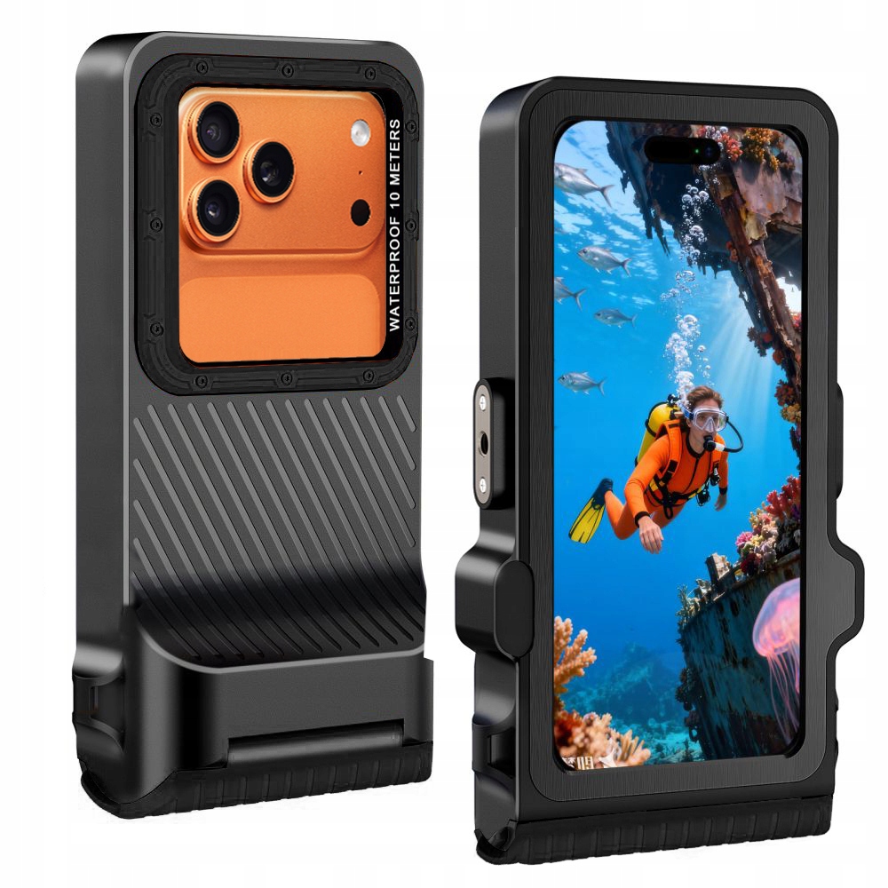 Vodotesné univerzálne puzdro na telefón na potápanie IPX8 Čierne