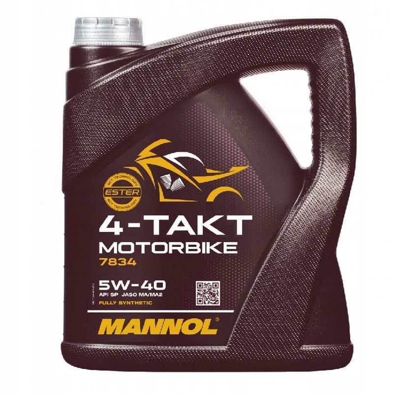 Mannol Motorový Olej 4T Motorbike 5V40 4L Syntetický Ester Technology (ja