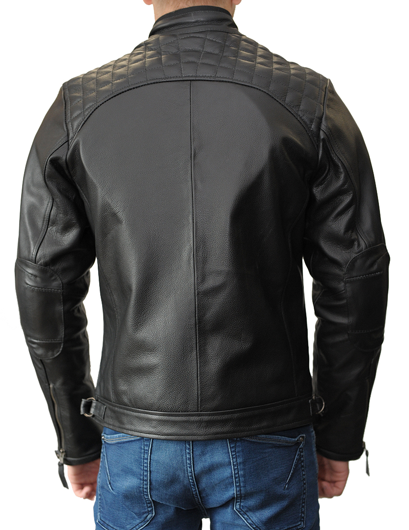 KURTKA SKÓRZANA MĘSKA MOTOCYKLOWA Z PROTEKTORAMI 5XL Rozmiar 5XL