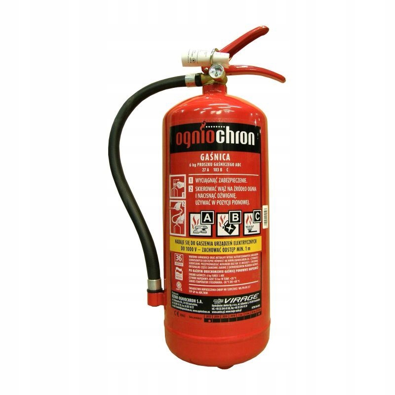 Gasnica proszkowa 6kg gb-6x-abc z wiesza Virage AMT98-013