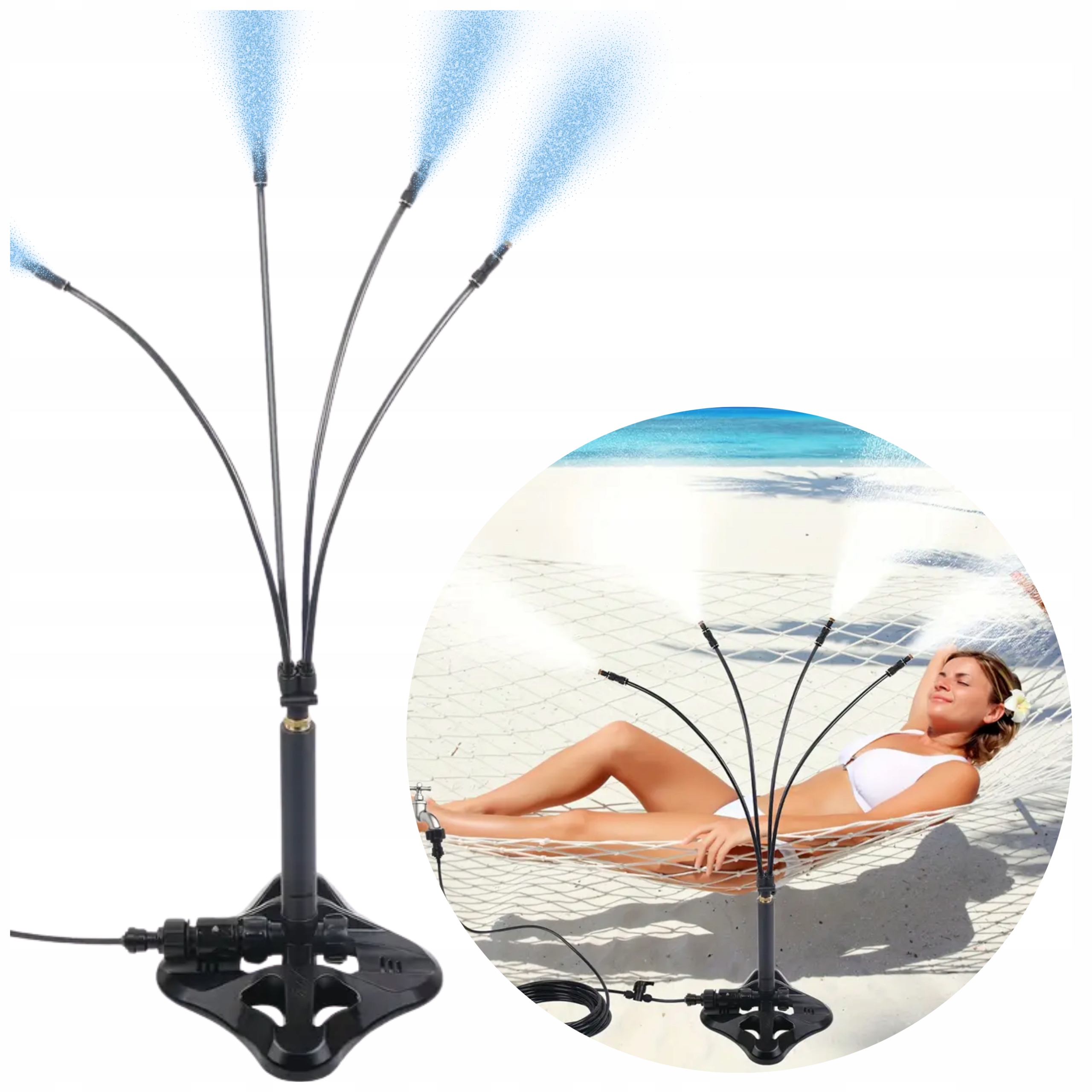 Kurtyna Wodna Mgiełka Zraszacz Stojący System Chłodzenia Do Ogrodu Patio