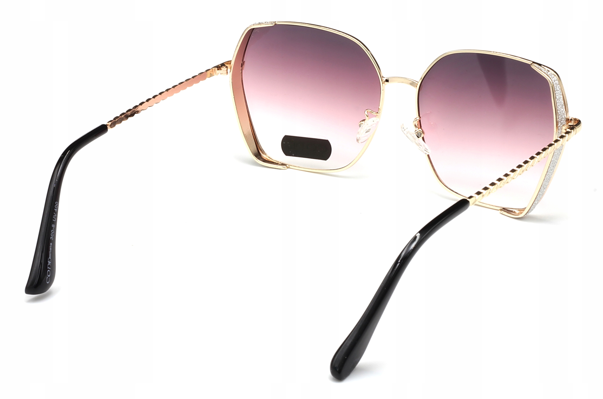 OKULARY PRZECIWSŁONECZNE DAMSKIE CIENIOWANE ETUI Fason muchy