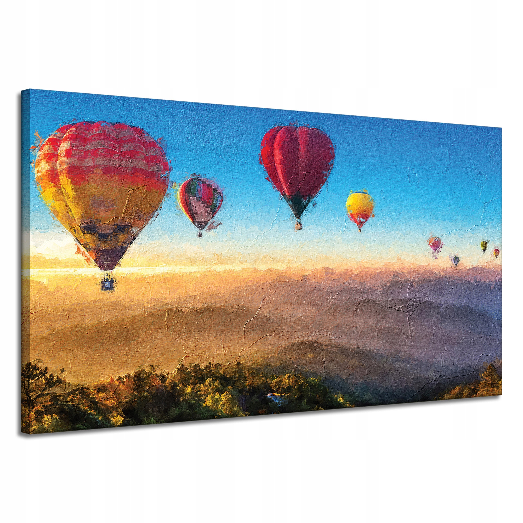 Obraz na plátně Olejové umění Balóny pro horký vzduch 120x70 cm