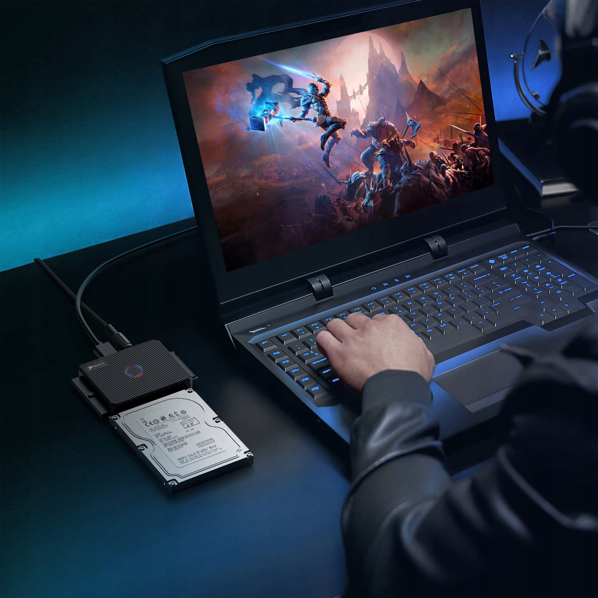 ADAPTER MOSTEK DYSKU USB 3.1 SATA III IDE 16TB LED Kod producenta RY3SATA