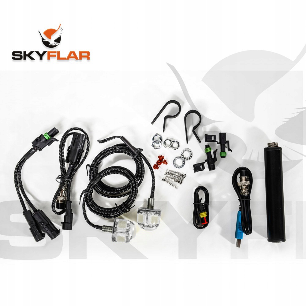 PODWÓJNA LAMPA BŁYSKOWA LED SKYFLAR ST-202 RED/RED Marka Skyflar